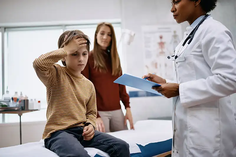 Sick kid at the doctor's office